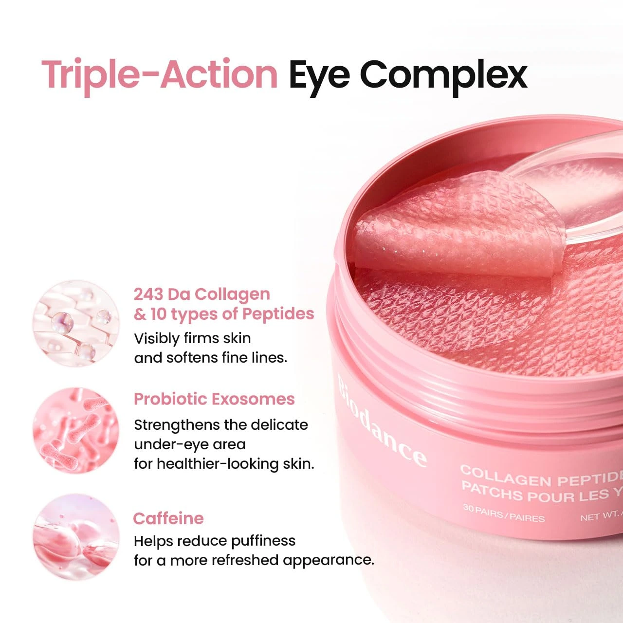 BIODANCE Collagen Peptide Eye Patches applied as an under eye mask